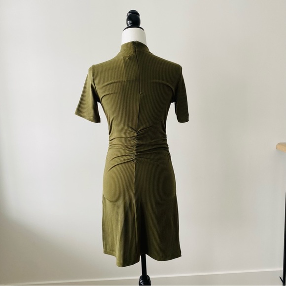 Mock Neck Ribbed Dress - Picture 4 of 11
